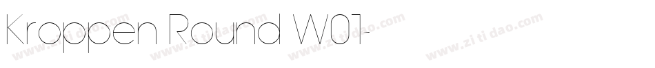 Kroppen Round W01字体转换